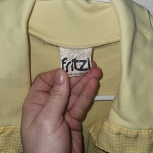 Womens Yellow Button Blouse